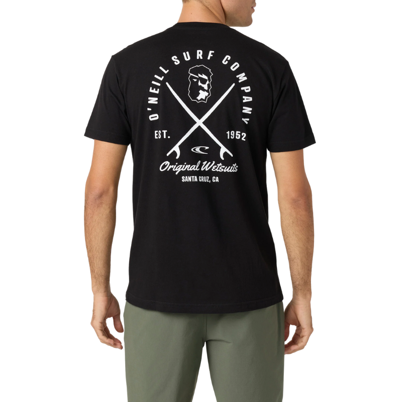 O'Neill - Privateer Standard Fit - Tee- Mens-Tees-O'Neill-S-Black-Spunkys Surf Shop LLC