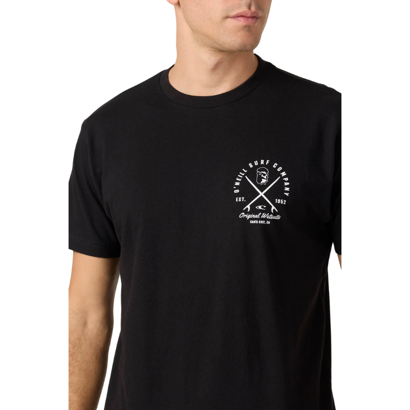 O'Neill - Privateer Standard Fit - Tee- Mens-Tees-O'Neill-S-Black-Spunkys Surf Shop LLC