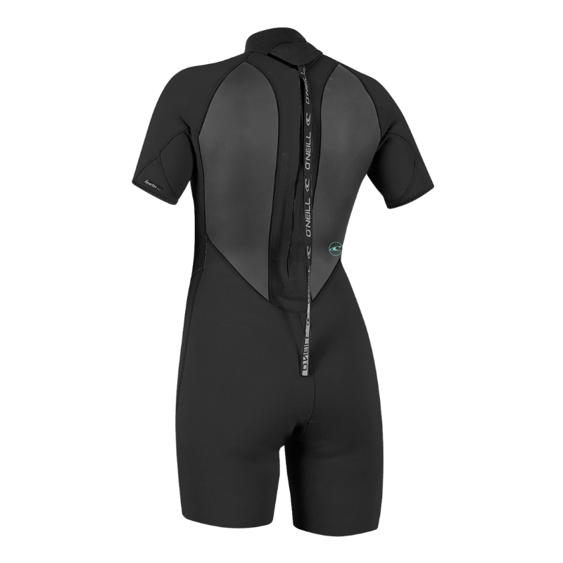 O'Neill - Reactor-2 2mm Back Zip S/S Spring - Wetsuit - Womens-Wetsuits-O'neill Wetsuits-Black-4-Spunkys Surf Shop LLC