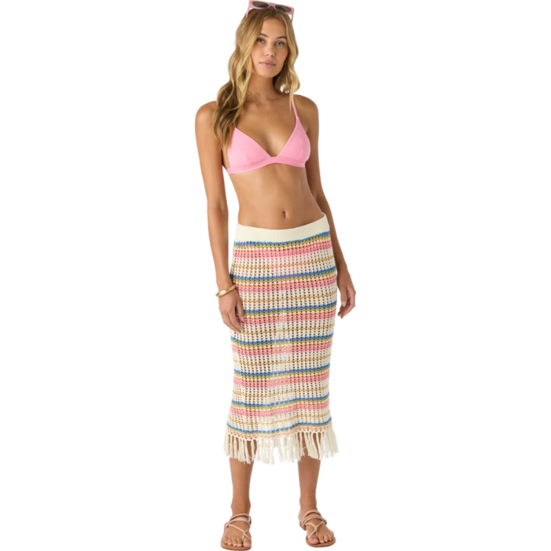 O'Neill - Ryan Stripe Skirt - Coverup - Women-Cover Ups-O'Neill-XS-Vanilla-Spunkys Surf Shop LLC