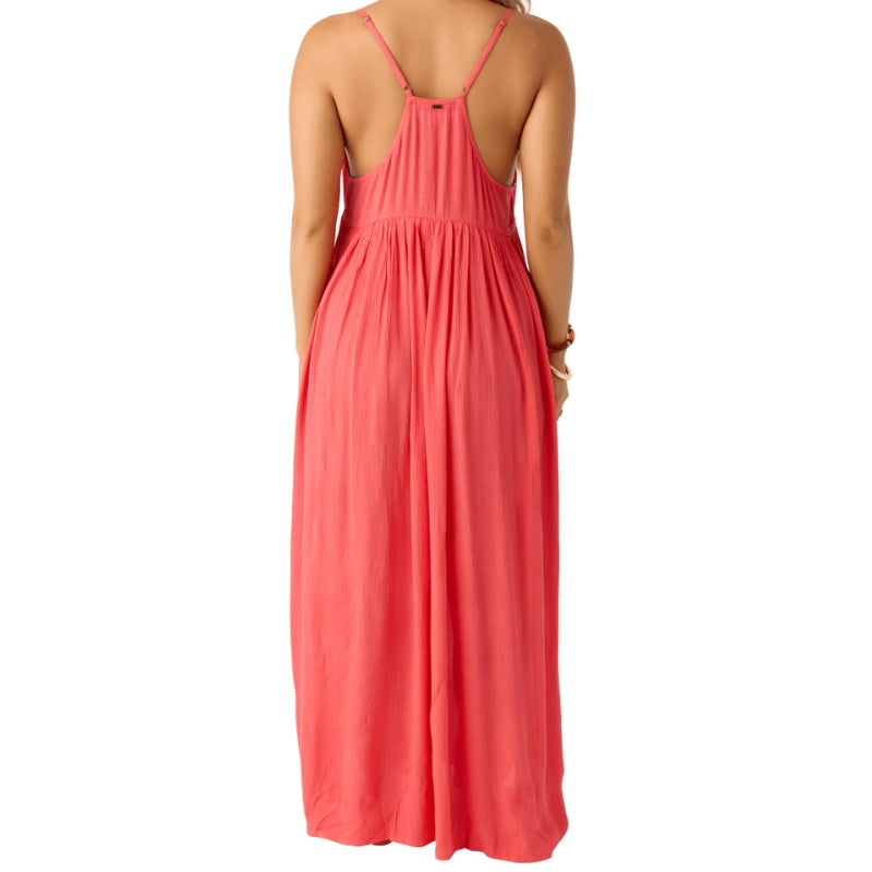 O'Neill - Saltwater Solids Mel Maxi - Dress - Women-Cover Ups-O'Neill-XS-Cayenne-Spunkys Surf Shop LLC
