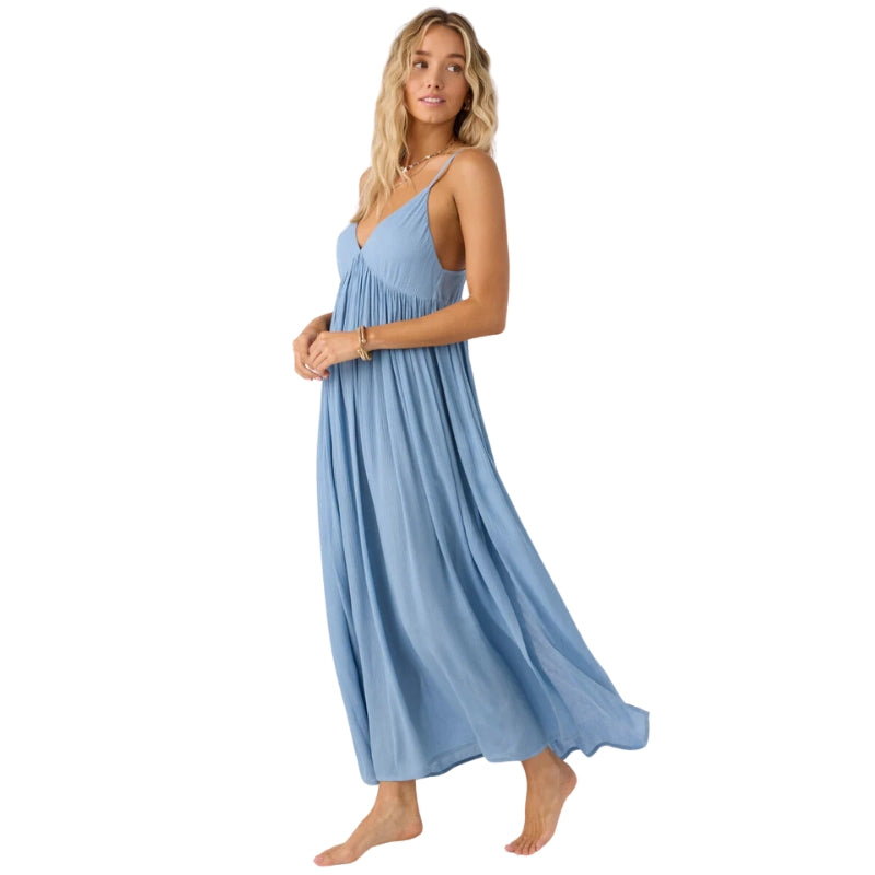 O'Neill - Saltwater Solids Mel Maxi - Dress - Women-Dresses-O'Neill-Faded Denim-XS-Spunkys Surf Shop LLC