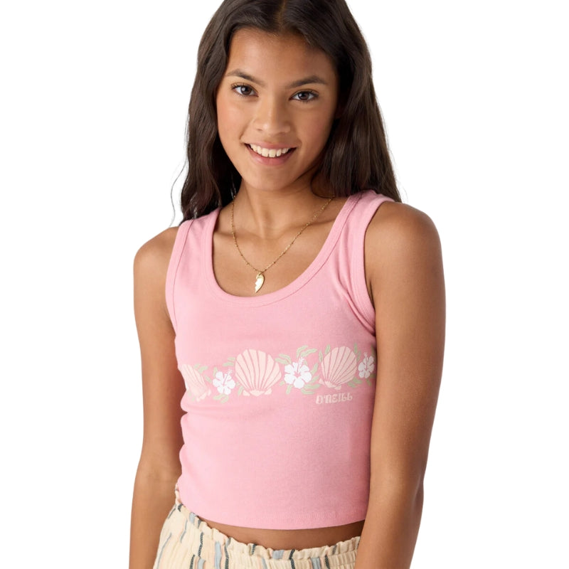 O'Neill - Seashells - Tank Top - Girls-Tank Tops-O'Neill-Peony-S-Spunkys Surf Shop LLC