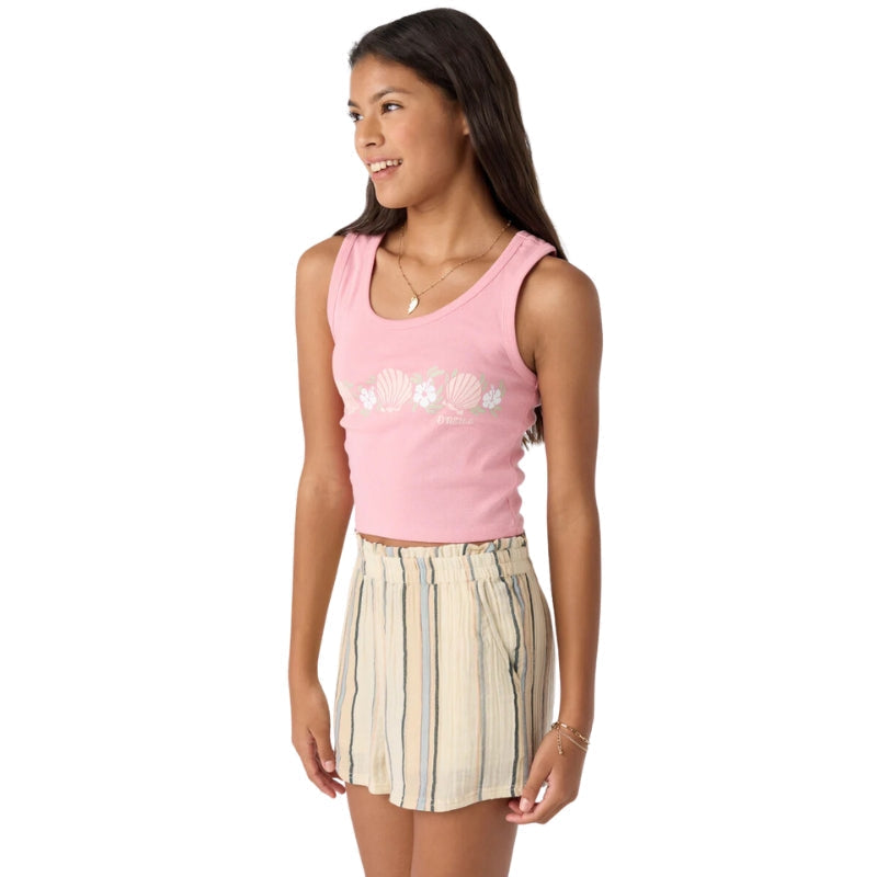 O'Neill - Seashells - Tank Top - Girls-Tank Tops-O'Neill-Peony-S-Spunkys Surf Shop LLC