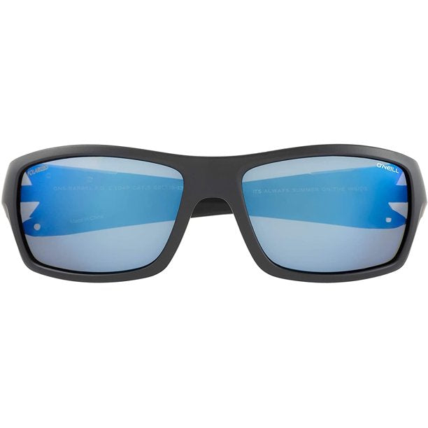 O'neill Sunglasses - Barrel 2.0 - Matte Black / Blue Mirror Polarized-Sunglasses-O'neill-Polarized-Unisex-Matte Black / Blue Mirror Polarized-Spunkys Surf Shop LLC