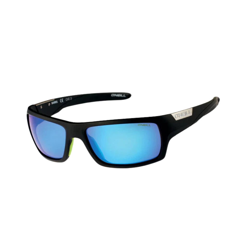 O'neill Sunglasses - Barrel 2.0 - Matte Black / Lime Mirror Polarized-Sunglasses-O'neill-Polarized-Unisex-Matte Black / Lime Mirror Polarized-Spunkys Surf Shop LLC
