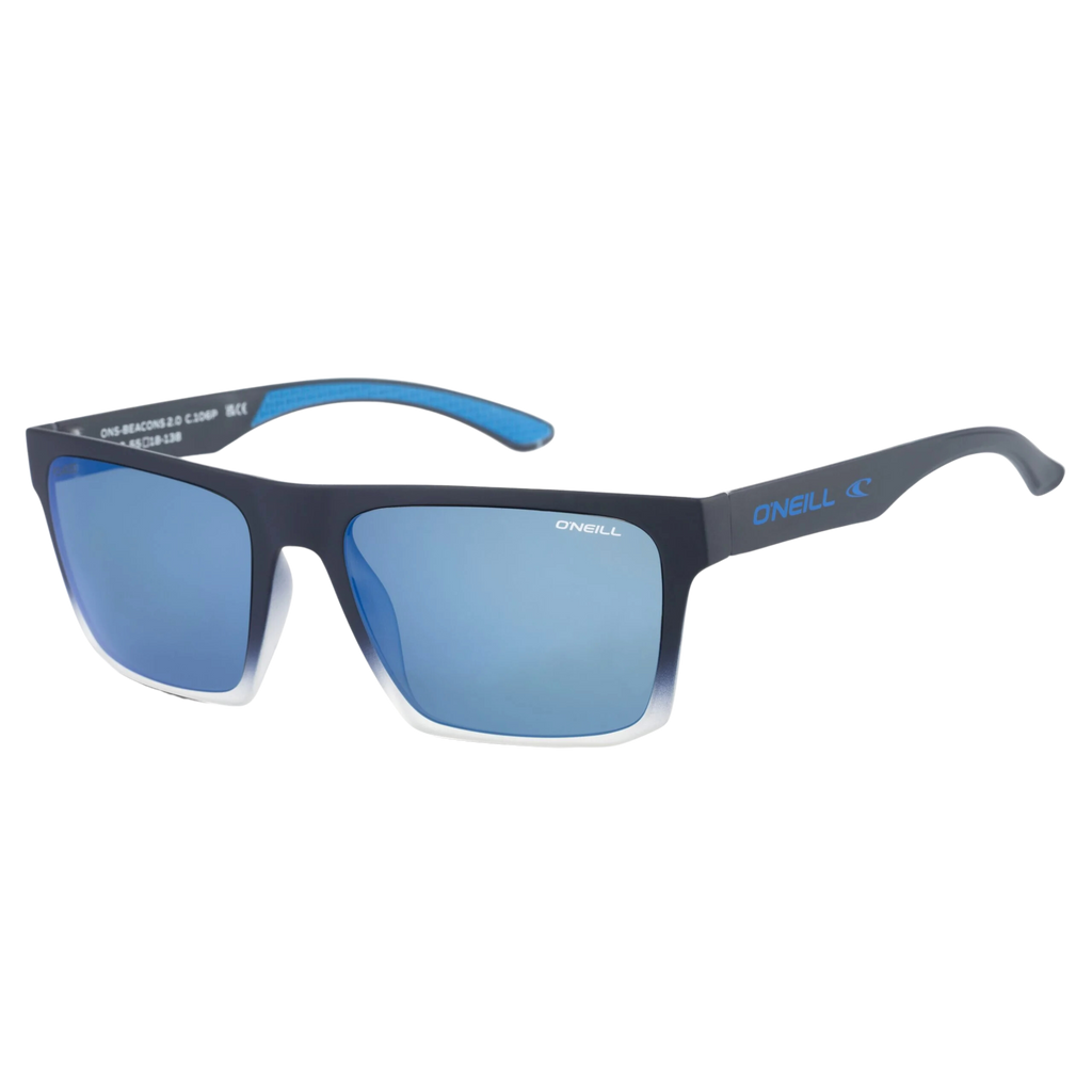 O'neill Sunglasses - Beacons 2.0 - Matte Navy / Crystal Fade / Blue Mirror Polarized-Sunglasses-O'neill-Polarized-Unisex-Matte Navy / Crystal Fade / Blue Mirror Polarized-Spunkys Surf Shop LLC