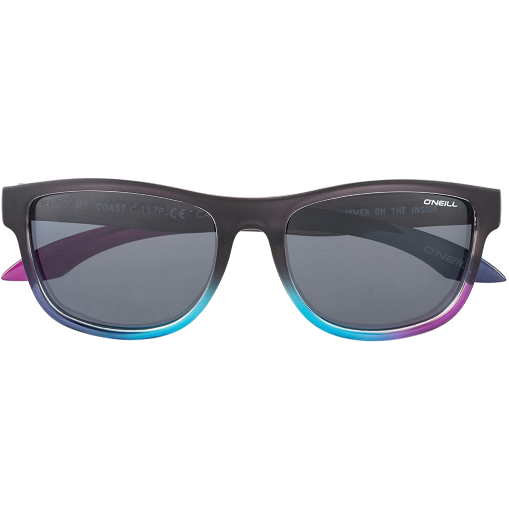 O'neill Sunglasses - Coast 2.0 - Matte Gray / Gloss Multi Colored Crystal / Smoke Polarized-Sunglasses-O'neill-Polarized-Unisex-Matte Gray / Gloss Multi Colored Crystal / Smoke Polarized-Spunkys Surf Shop LLC
