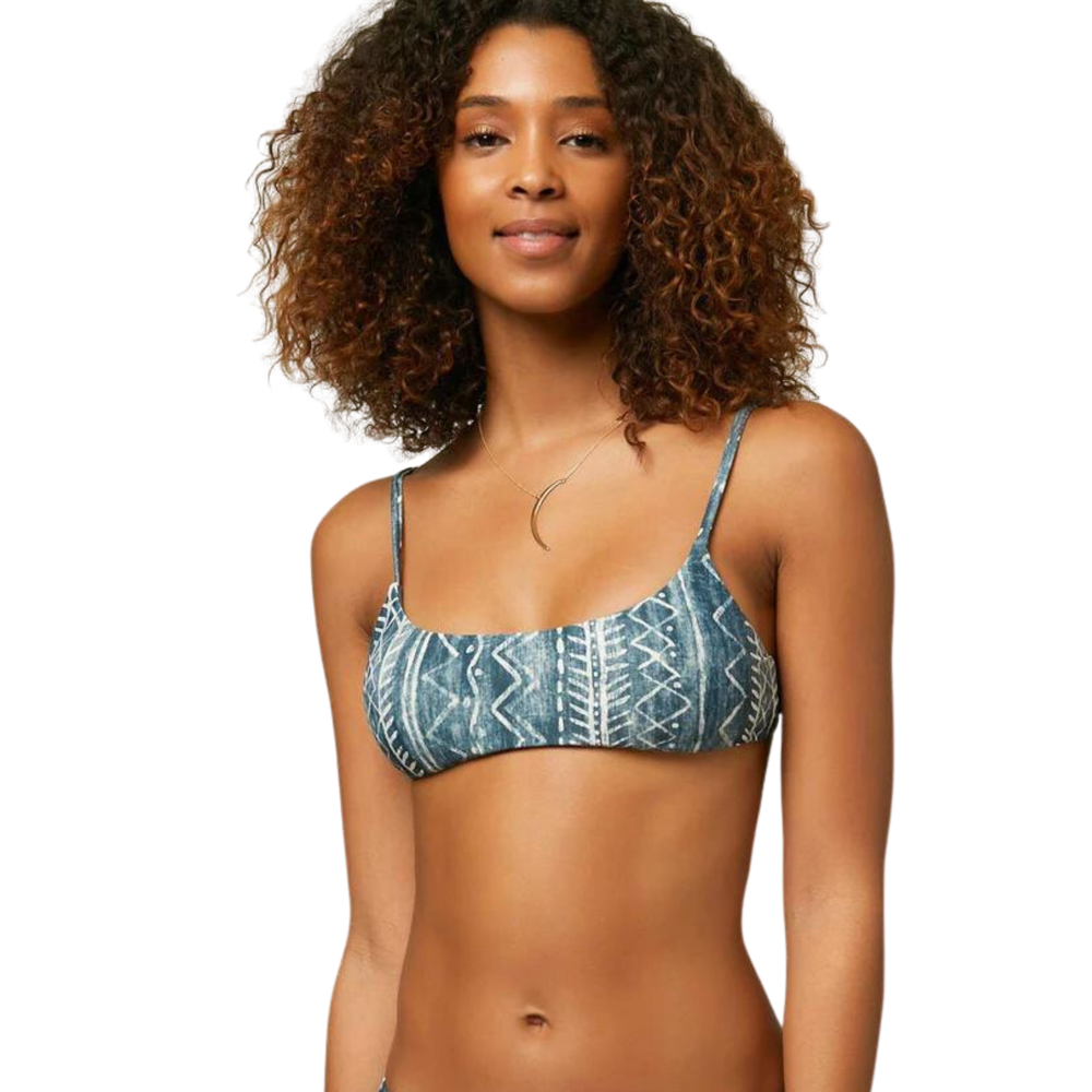 O'neill - Surfside Bungalow - Swim Top - Womens-Swim Tops-O'neill-Xs-Womens-Slate Bungalow Stripe-Spunkys Surf Shop LLC