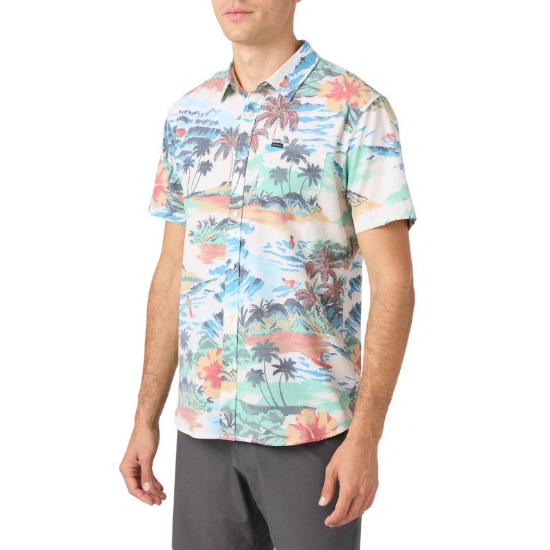 O'Neill - Trvlr Upf Traverse Slub Standard Fit - Shirt - Mens-Shirts-O'Neill-White-S-Spunkys Surf Shop LLC
