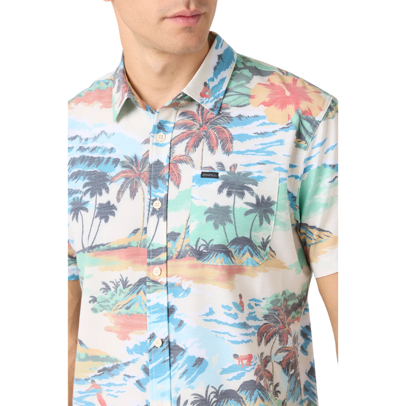 O'Neill - Trvlr Upf Traverse Slub Standard Fit - Shirt - Mens-Shirts-O'Neill-White-S-Spunkys Surf Shop LLC