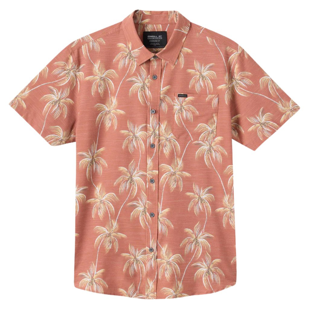 O'Neill - Trvlr Upf Traverse Slub Standard Fit - Shirt - Mens-Shirts-O'Neill-Baked Clay-S-Spunkys Surf Shop LLC