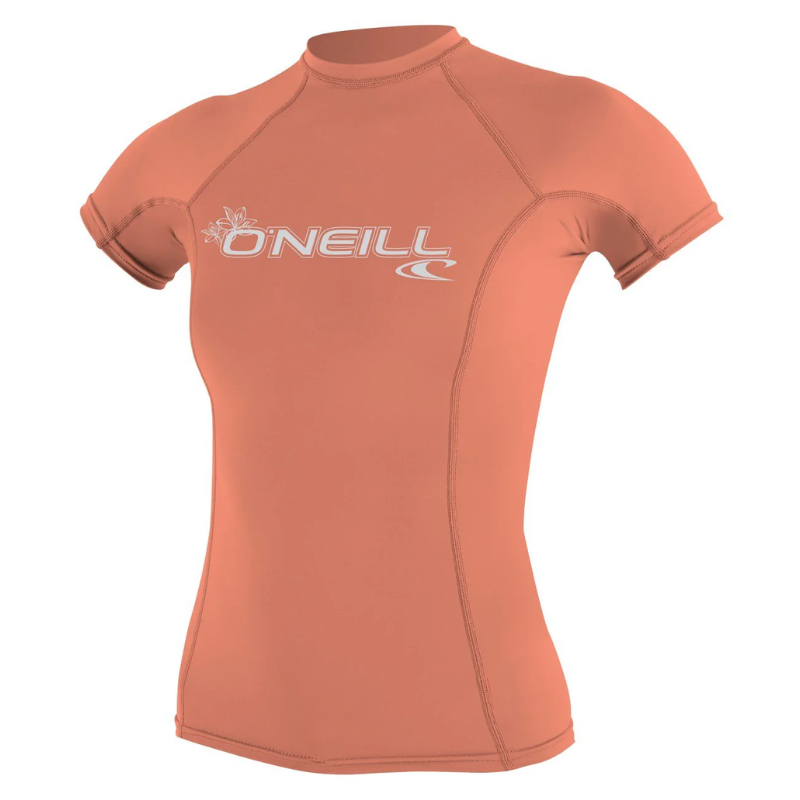 O'Neill - Wms Basic Skins 50+ S/S Rash - Tee - Women-S/S Tees-O'Neill-XS-Light Grapefruit-Spunkys Surf Shop LLC