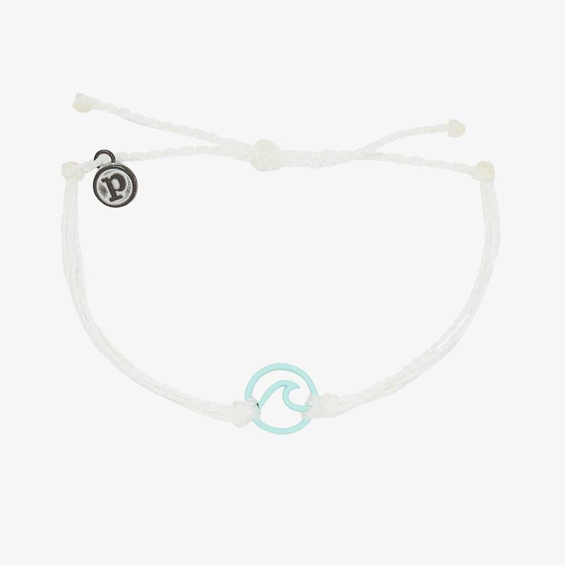 Pura Vida - Enamel Wave Aqua Bracelet - White
