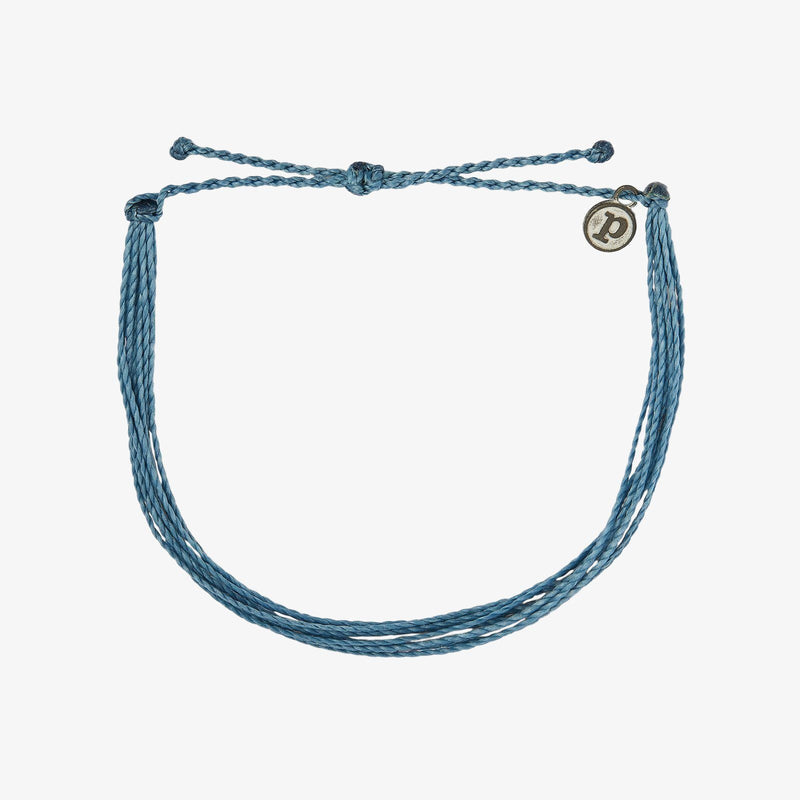Pura Vida - Gold Rose Quartz Bracelet - Dusty Blue