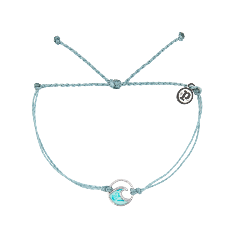 Pura Vida - Ombre Wave SL Charm - Bracelet- Women-Jewelry-Pura Vida-Smoke Blue (SMOK)-Spunkys Surf Shop LLC