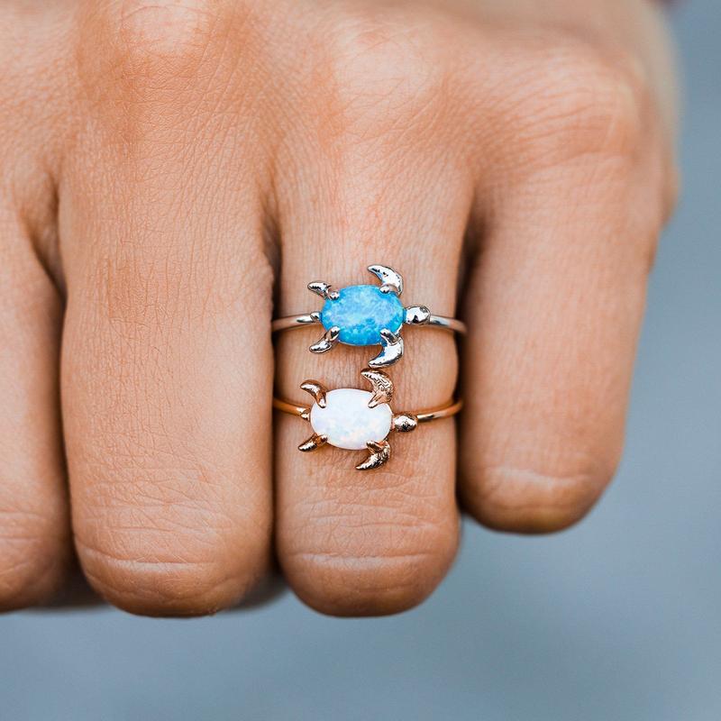 Gold Sea Turtle Daisy Flower Nature Ring | Factory Direct Jewelry