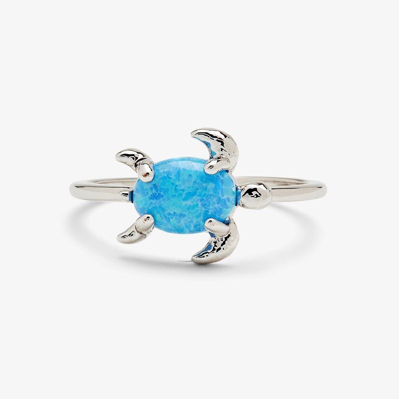 Pura Vida - Opal Sea Turtle Ring - Silver
