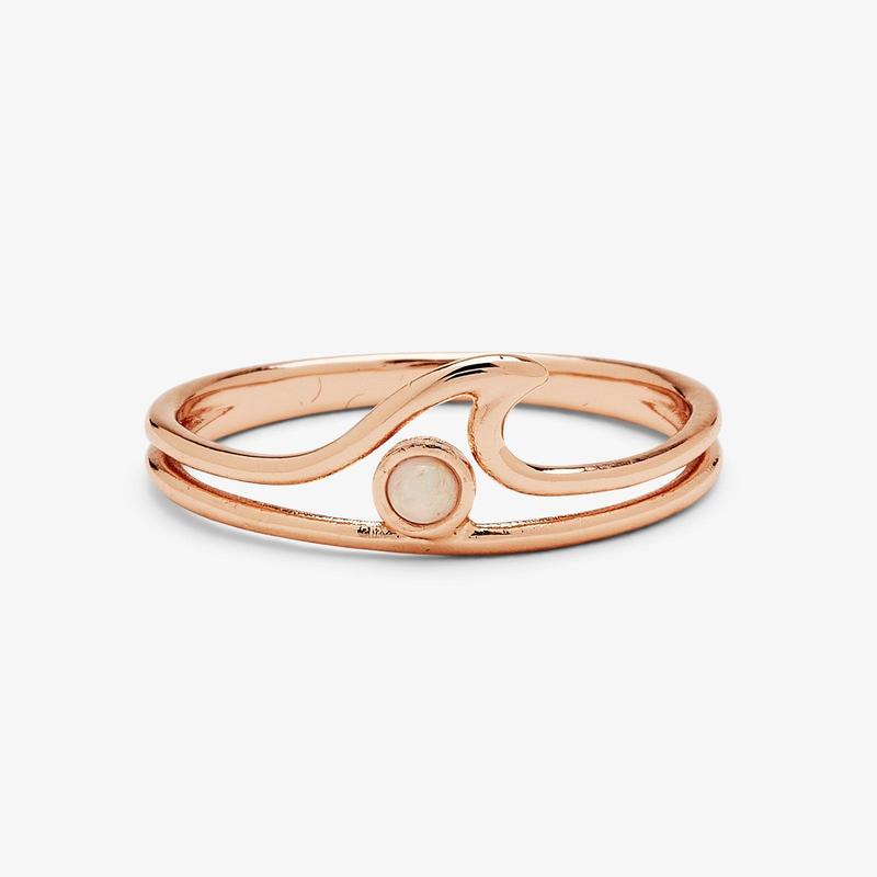 Pura Vida - Opal Wave Ring - Rose Gold – Spunkys Surf Shop LLC