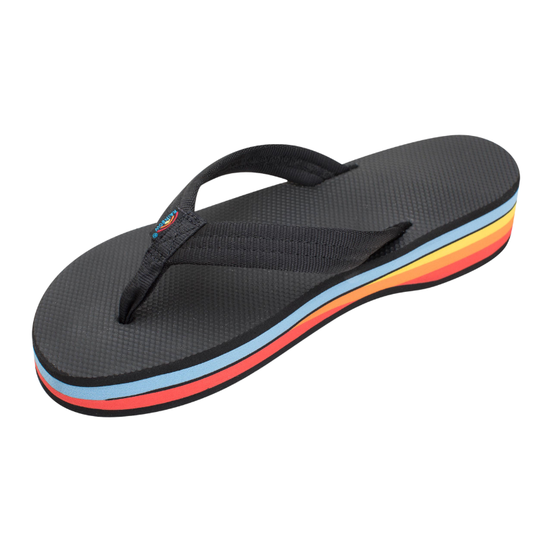 Rainbow - 4 Layer Wedge Nylon Strap - Sandals - Women