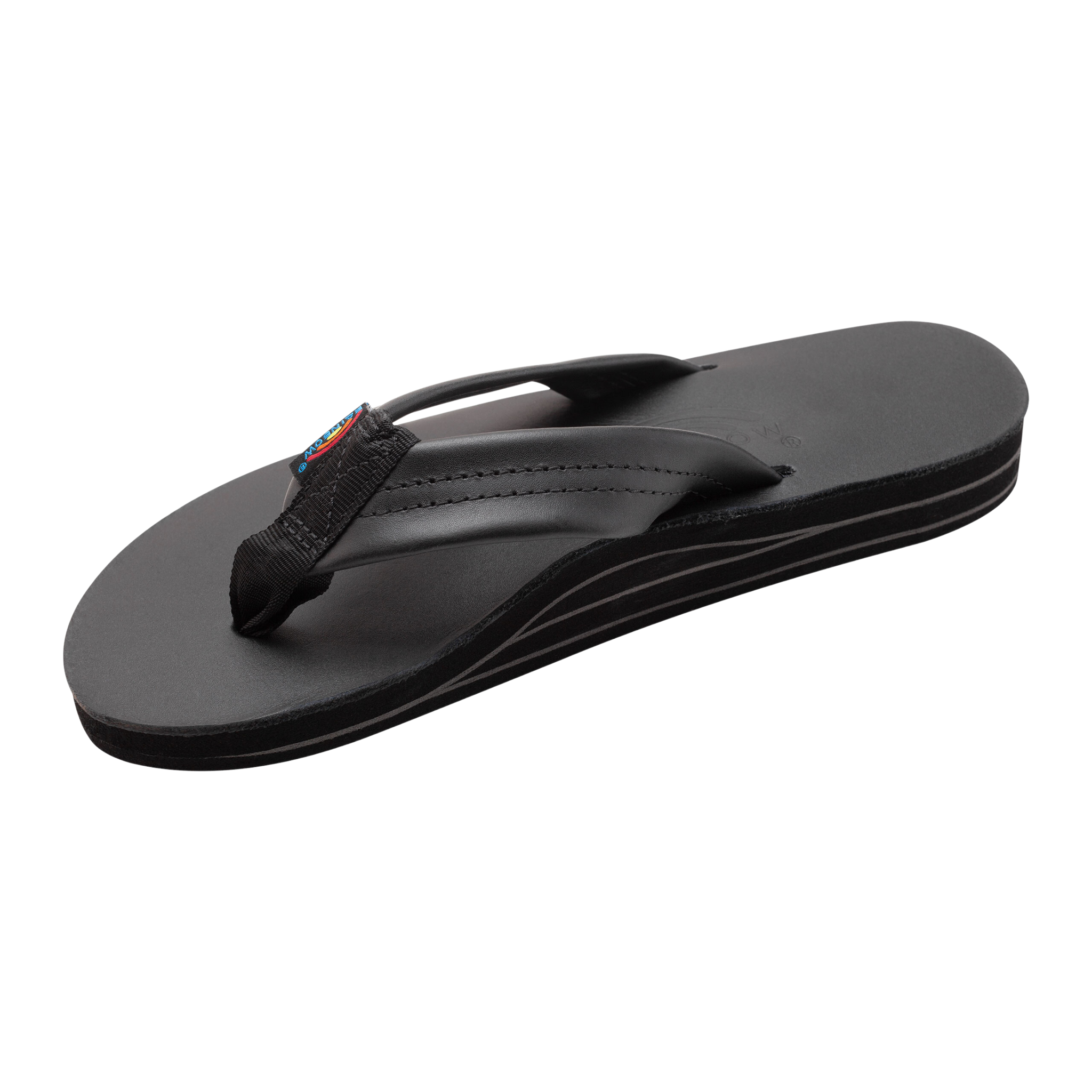 Rainbow - Classic Leather Sandal - Black Double Layer Arch Rainbow - Classic Leather Sandal - Black Double Layer Arch