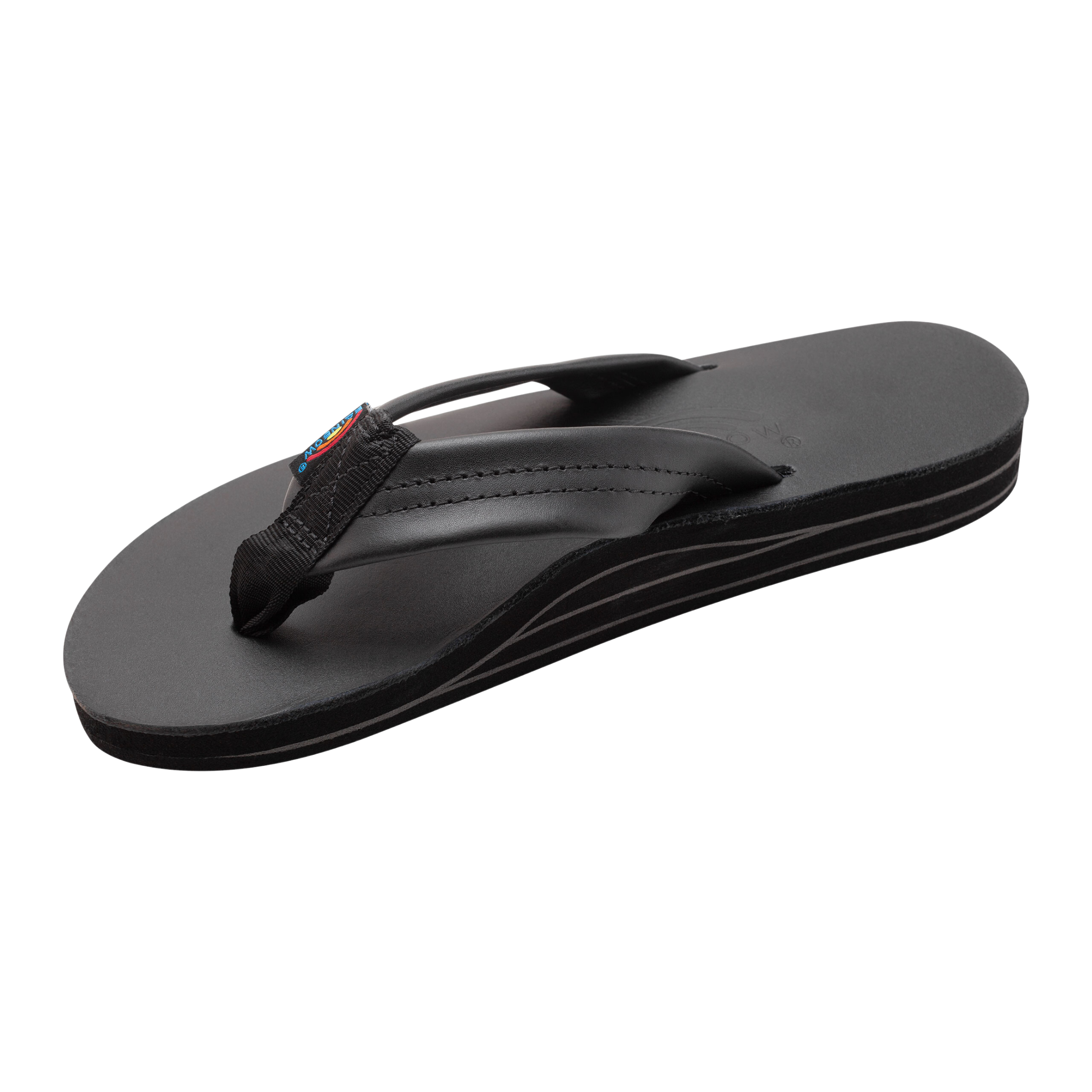 Rainbow - Classic Leather Sandal - Black Double Layer Arch Rainbow - Classic Leather Sandal - Black Double Layer Arch