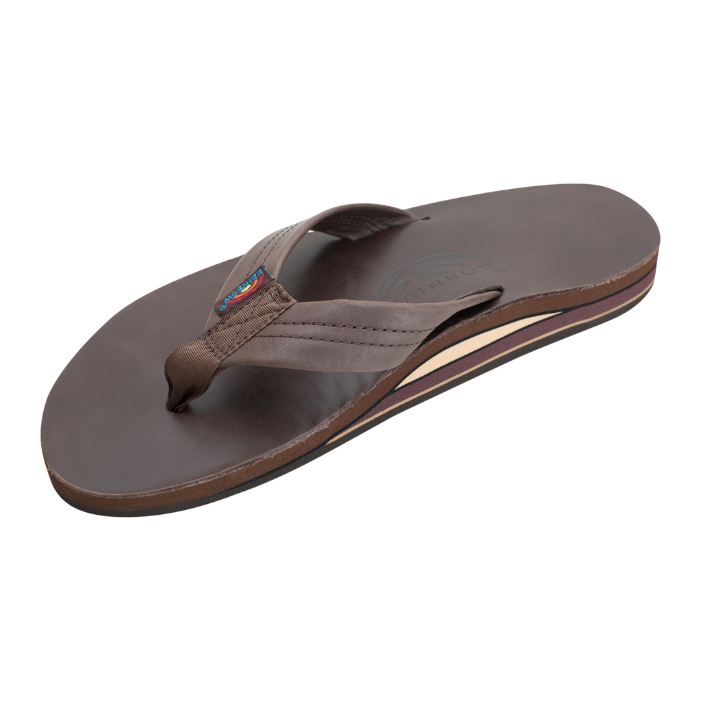 Rainbow - Classic Leather Sandal - Mocha Double Layer Arch - Mens-Sandals-Rainbow Sandals-Small-Men-Mocha-Spunkys Surf Shop LLC