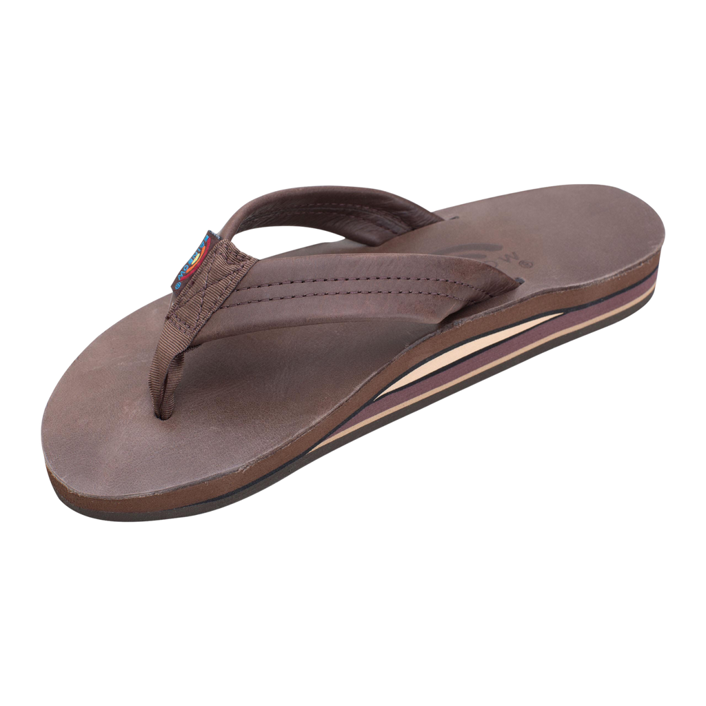 Rainbow - Classic Leather Sandal - Mocha Double Layer Arch - Womens