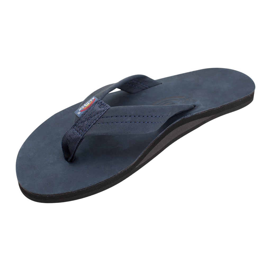 Rainbow - Premier Leather Navy Single Layer Arch - Mens Sandals-Sandals-Rainbow Sandals-Small-Spunkys Surf Shop LLC