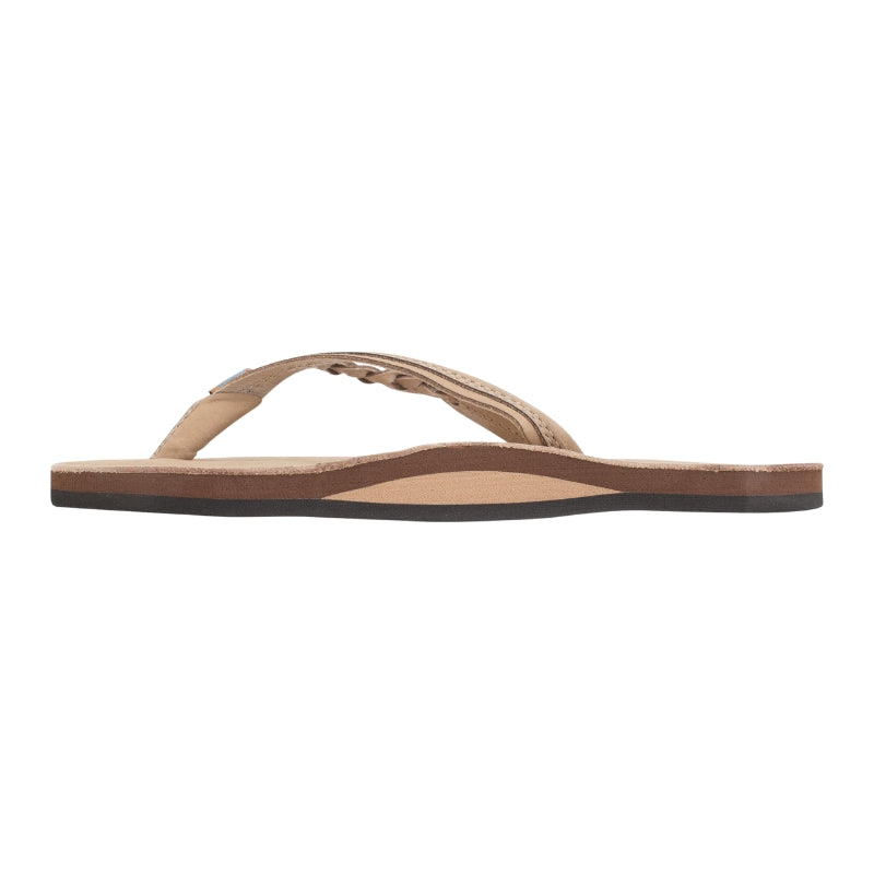 Rainbow Sandals - Flirty Braidy Single Layer Premier Leather 1/2" Narrow Strap with Braid - Sandals - Womens