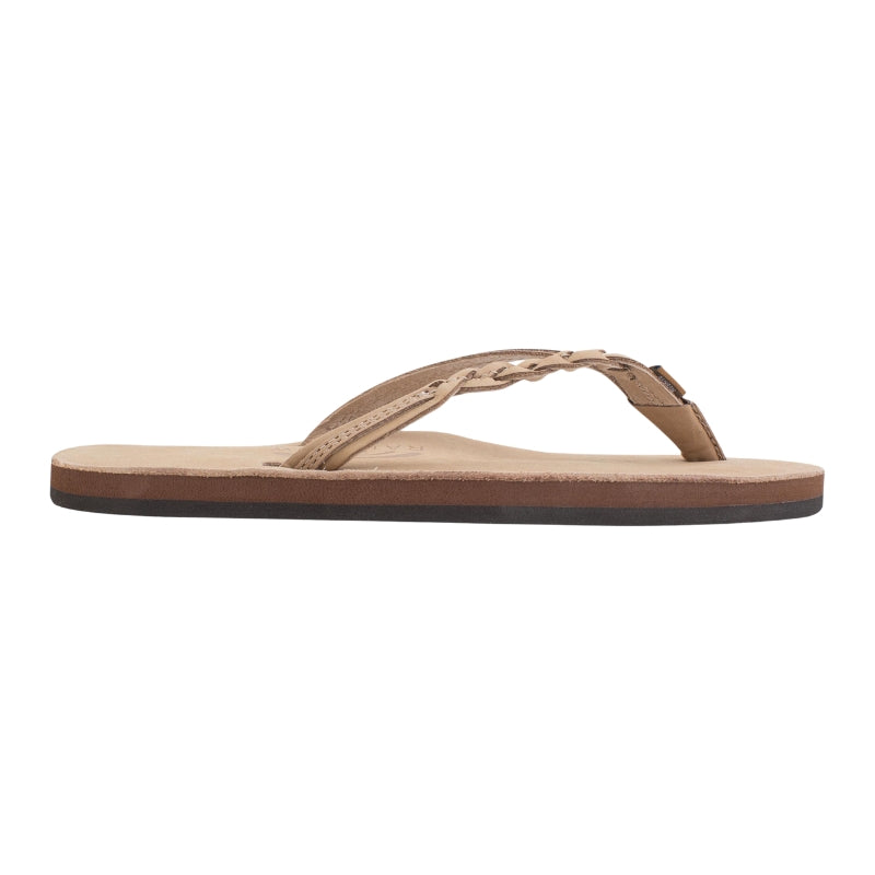 Rainbow Sandals - Flirty Braidy Single Layer Premier Leather 1/2" Narrow Strap with Braid - Sandals - Womens