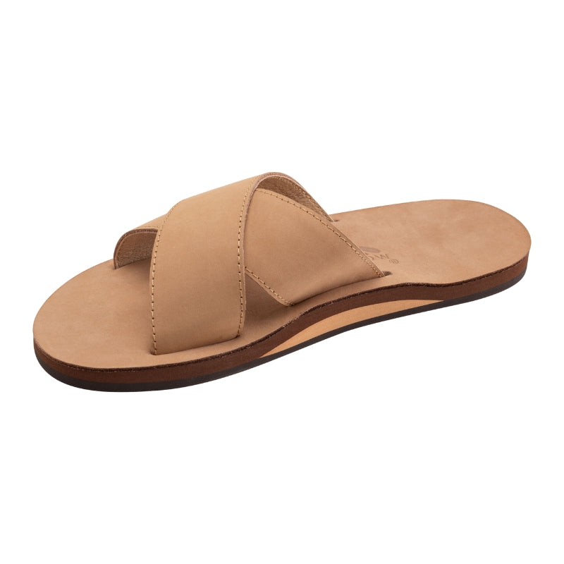 Rainbow Sandals - Premier Leather Single Layer Arch Cross Strap Flat Stitch - Sandals - Mens-Sandals-Rainbow Sandals-Small (5.5-6.5)-Sierra Brown-Spunkys Surf Shop LLC