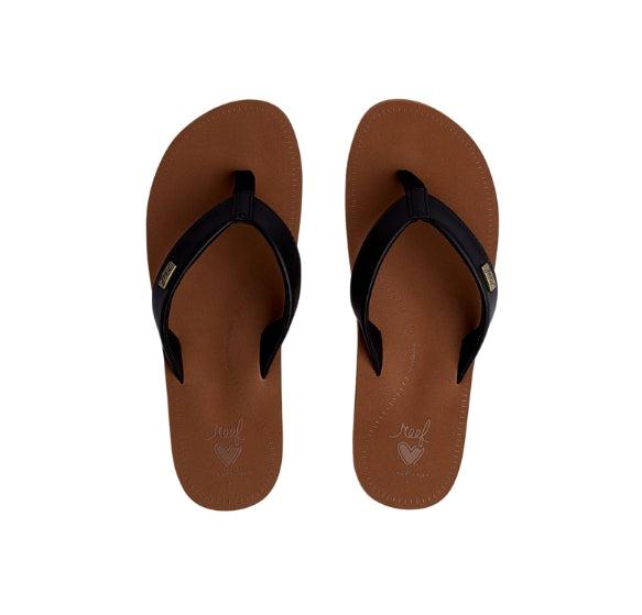 Reef - Beachbreak Flip - Sandals - Women-Sandals-Reef-5-Black/Tan-Spunkys Surf Shop LLC