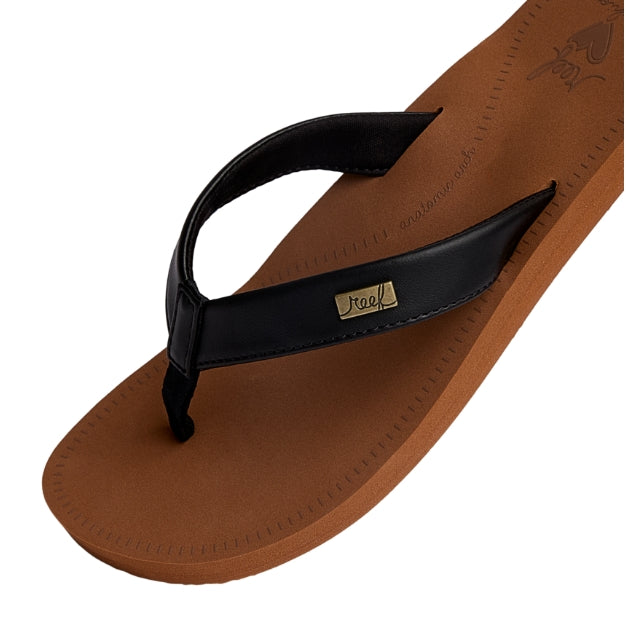Reef - Beachbreak Flip - Sandals - Women-Sandals-Reef-5-Black/Tan-Spunkys Surf Shop LLC