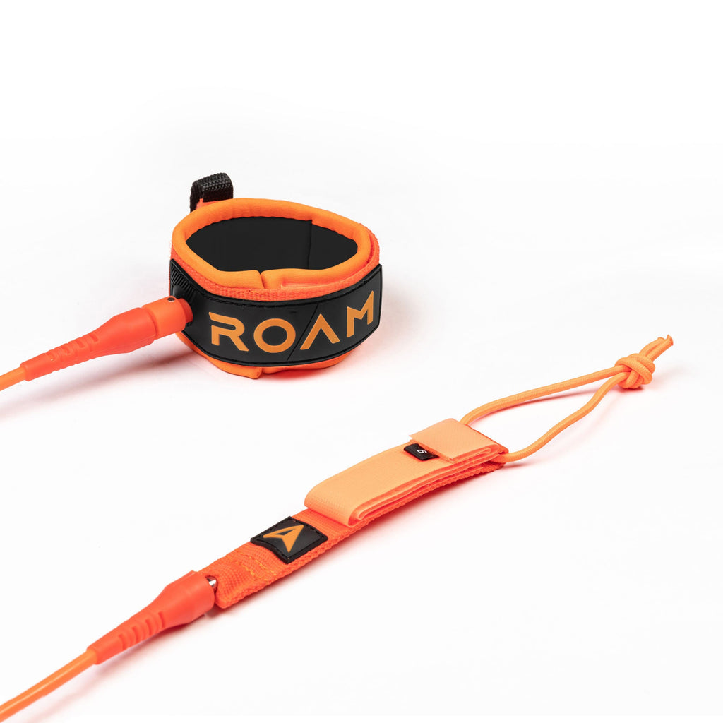 ROAM - COMP LEASH - 6'-Leashes-Roam-Orange-Spunkys Surf Shop LLC
