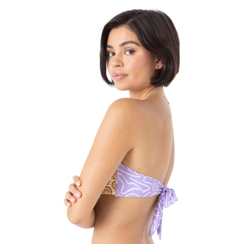 Roxy - Sunshine State of Mind Reversible Bandeau - Top - Women-Bikini Top-Roxy-XS-Multi Color-Spunkys Surf Shop LLC