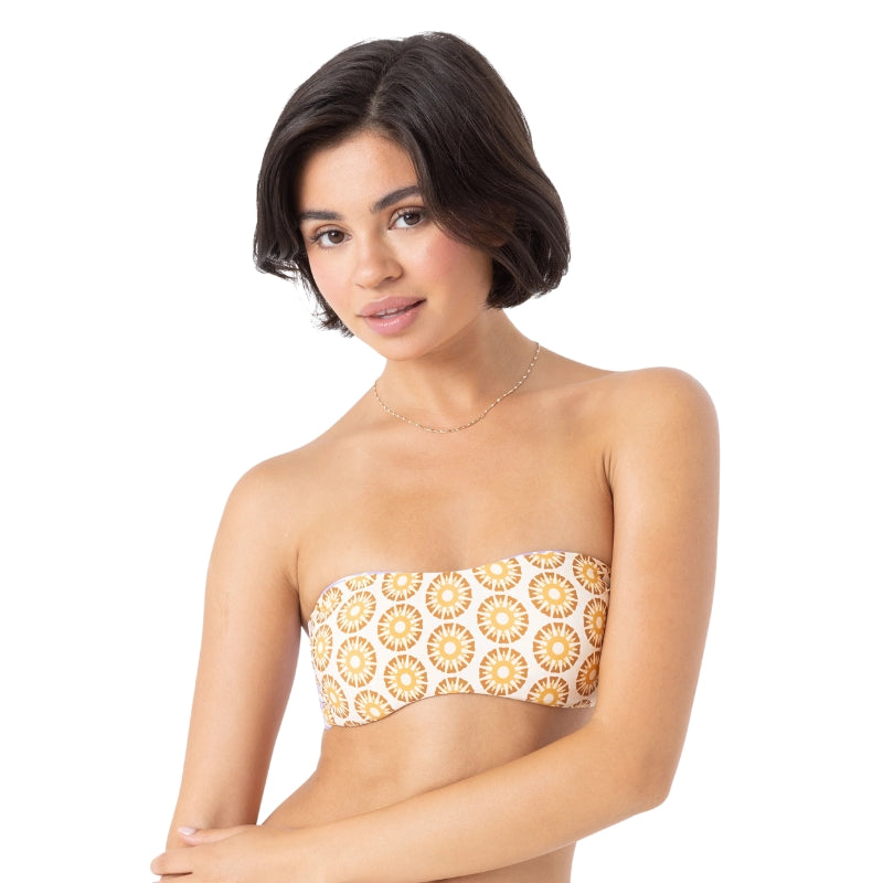 Roxy - Sunshine State of Mind Reversible Bandeau - Top - Women-Bikini Top-Roxy-XS-Multi Color-Spunkys Surf Shop LLC