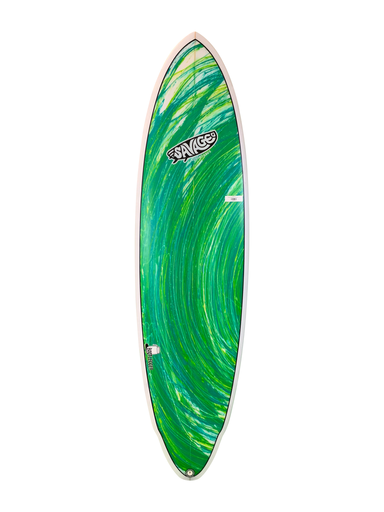Savage Surfboards - Bootlegger-Funboards-Savage-Marbel Green-7'2"-Spunkys Surf Shop LLC