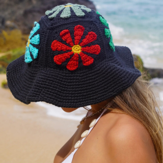 SoHo Bomeian - Waimea Bucket Hat - Hat - Unisex-Hats-Soho Bohemian-Black-Spunkys Surf Shop LLC