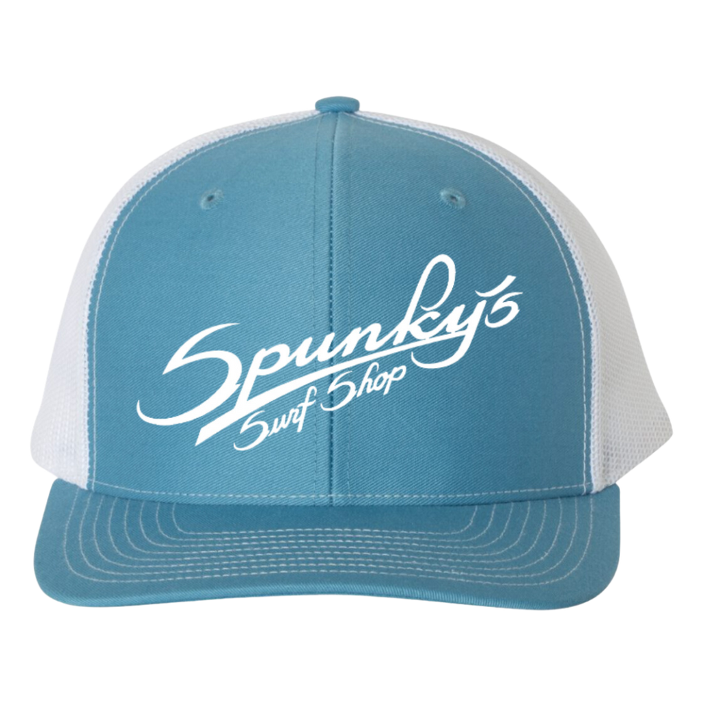 Spunky's - Colombia Blue Trucker - Hat - Spunky's Embroidery-Hats-Spunky's-Columbia Blue-White-Spunkys Surf Shop LLC