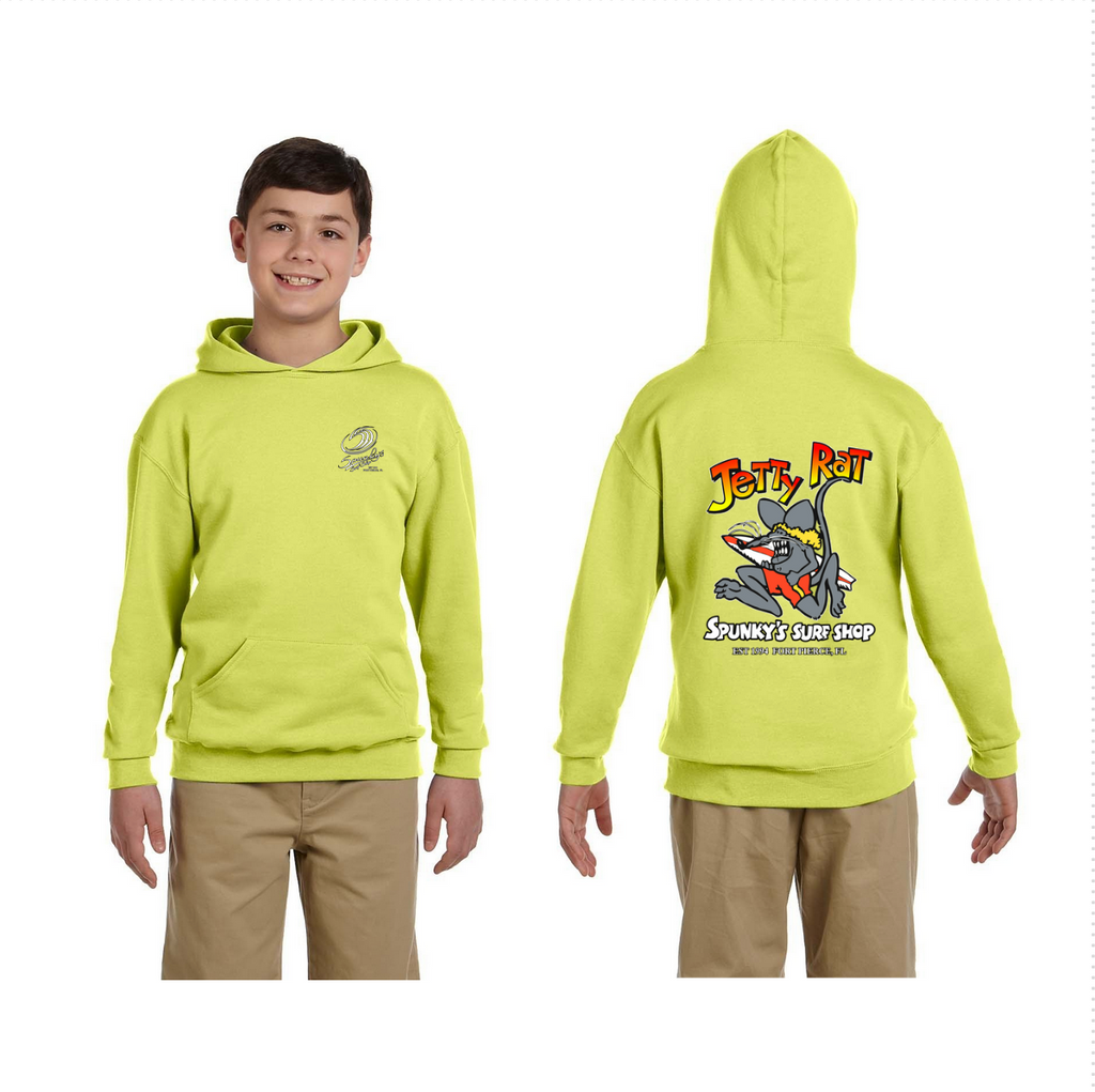 Spunky's - Hoodie - Jetty Rat - Children-Hoodies-Spunky's-XS-Safety Green-Spunkys Surf Shop LLC