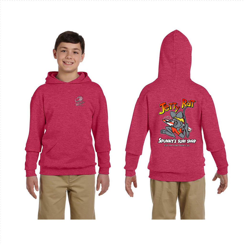 Spunky's - Hoodie - Jetty Rat - Children-Hoodies-Spunky's-XS-Red Heather-Spunkys Surf Shop LLC