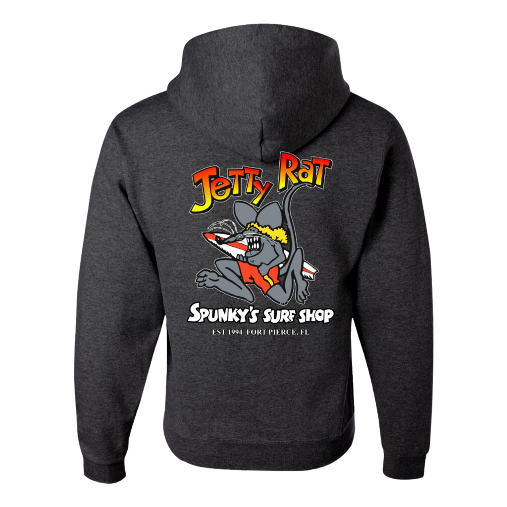 Spunky's - Hoodie - Jetty Rat - Unisex-Hoodies-Spunky's-XS-Black Heather-Spunkys Surf Shop LLC