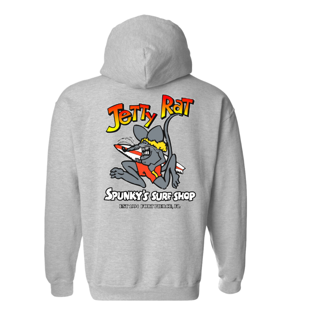 Spunky's - Hoodie - Jetty Rat - Unisex-Hoodies-Spunky's-XS-Sport Grey-Spunkys Surf Shop LLC