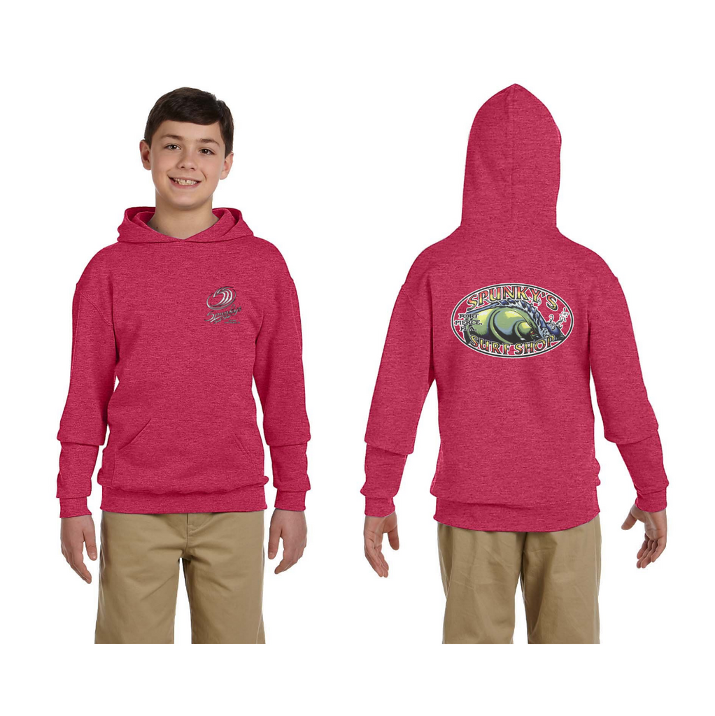 Spunky's - Hoodie - The Wave - Children-Hoodies-Spunky's-XS-Heather Red-Spunkys Surf Shop LLC