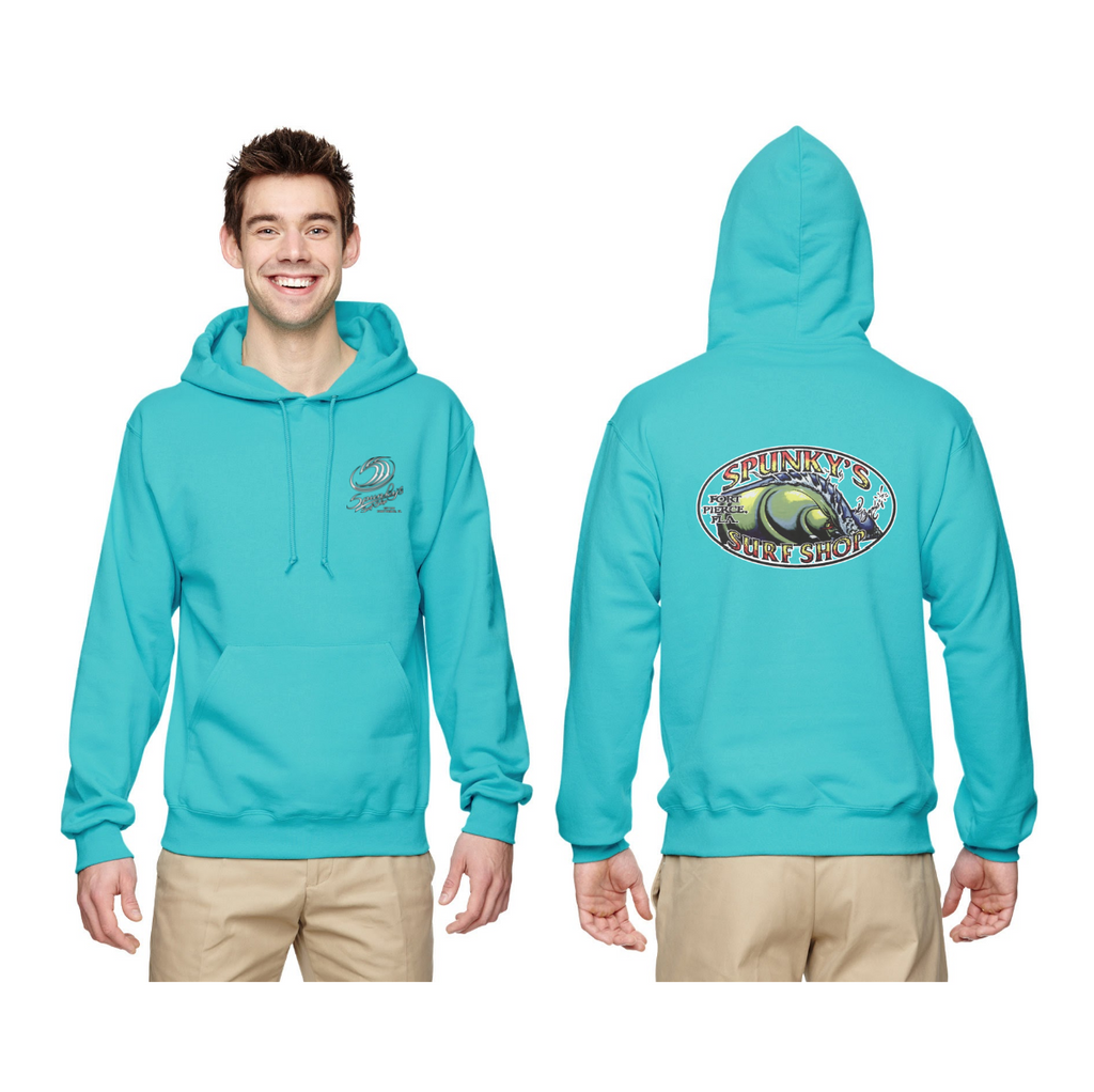 Spunky's - Hoodie - The Wave - Unisex-Hoodies-Spunky's-XS-Unisex-Scuba Blue-Spunkys Surf Shop LLC