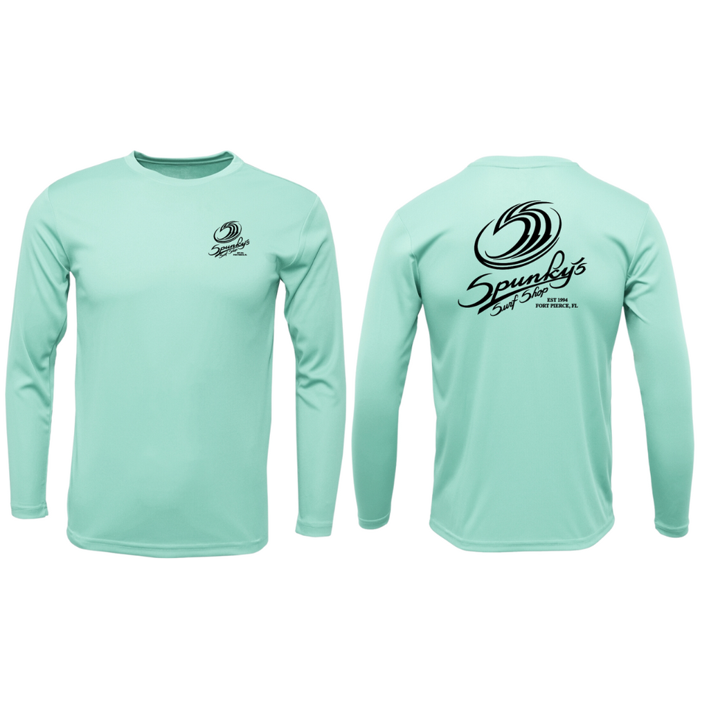 Spunky's - Performance Long Sleeve - SSS Logo - Men - UPF 50-Performance T-Shirts-Spunky's-S-Seafoam-Spunkys Surf Shop LLC