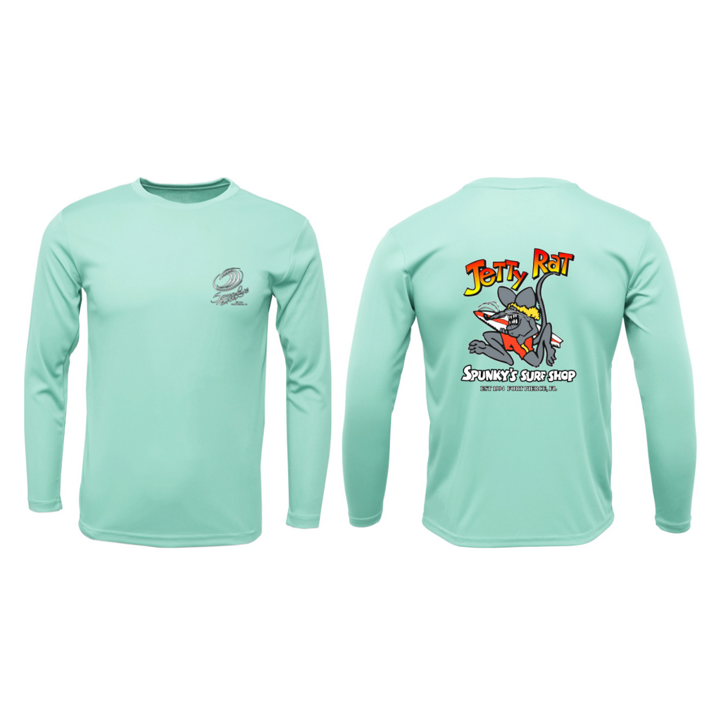Spunky's - Performance Sleeve - Jetty Rat - Children - UPF 50-Performance T-Shirts-Spunky's-XS-Seafoam-Spunkys Surf Shop LLC