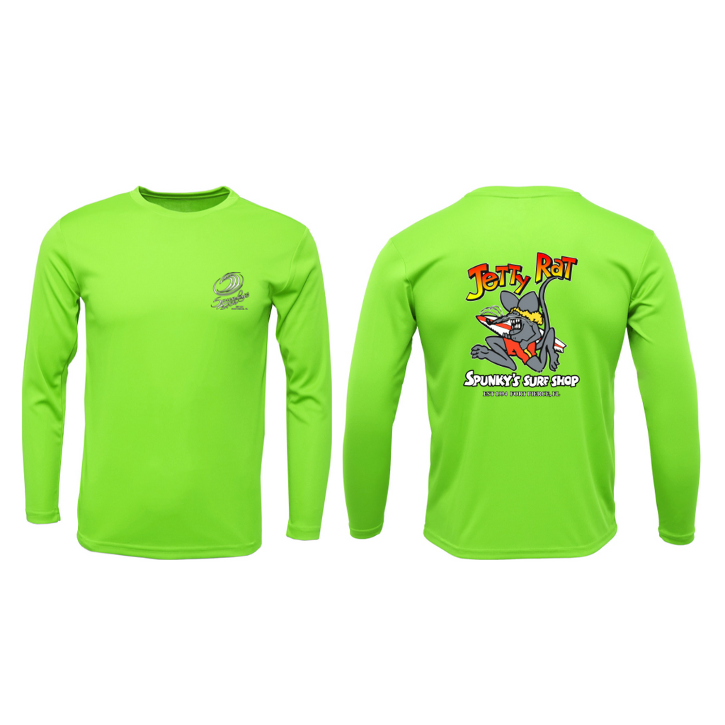 Spunky's - Performance Sleeve - Jetty Rat - Children - UPF 50-Performance T-Shirts-Spunky's-XS-Lime-Spunkys Surf Shop LLC