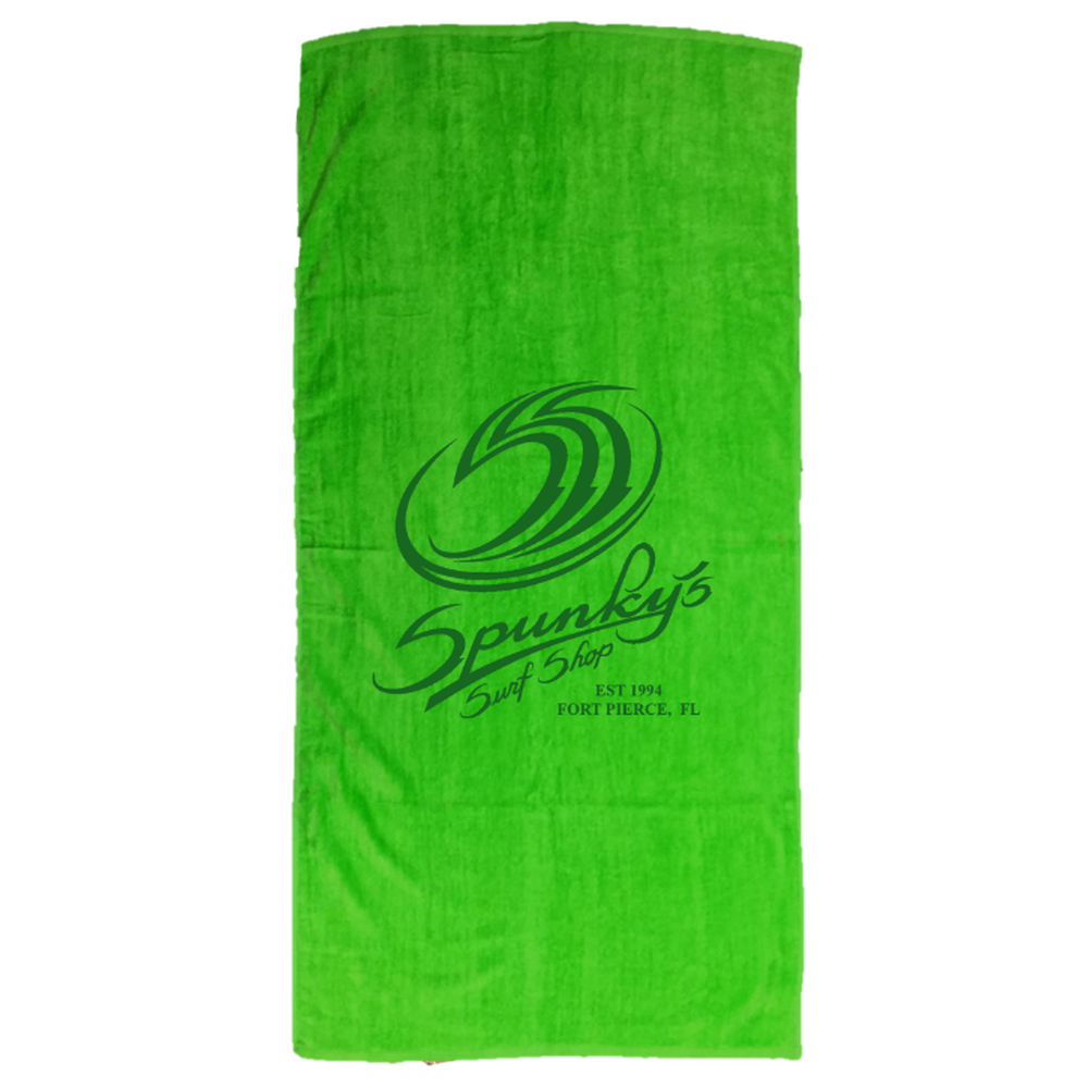 Spunky's Surf Shop - Beach Towel-Towels-Spunky's-Lime Green-30" x 60"-Spunkys Surf Shop LLC